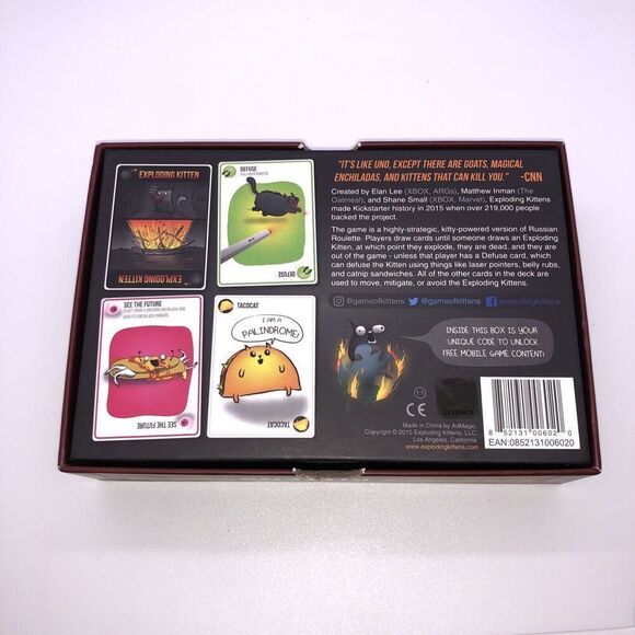 Exploding Kittens Card Game Original Edition Ages 7+ Family Fun New Open Box - Picture 4 of 9